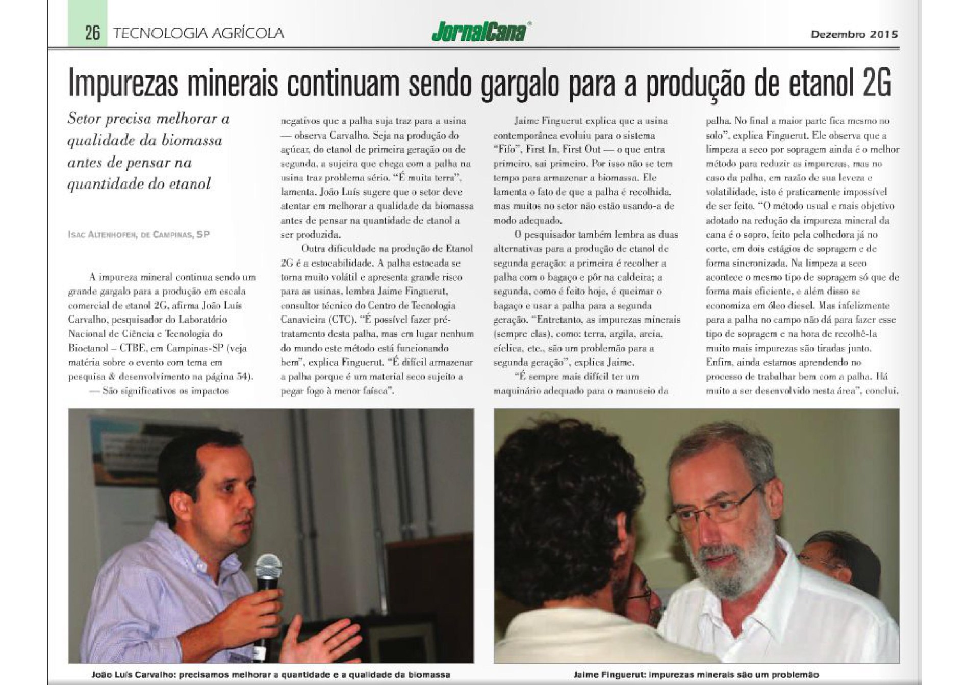 Clipping CTBE - Jornal Cana