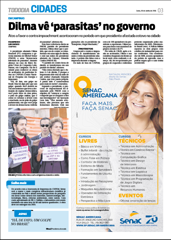 Jornal Todo Dia - Visita Dilma