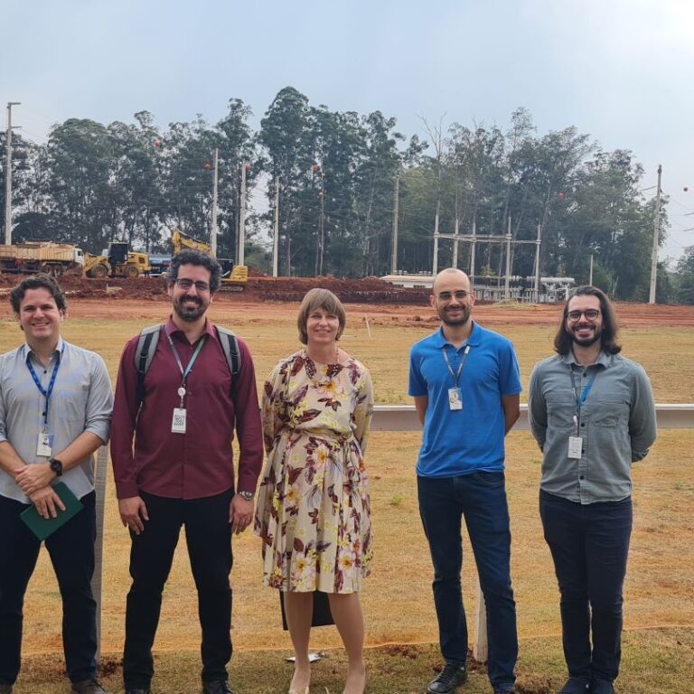 rki_red Legend: Representatives from the Robert Koch Institute visit the worksite of Project Orion, a future complex for advanced pathogen research at CNPEM (Photo credit: Outreach/CNPEM)