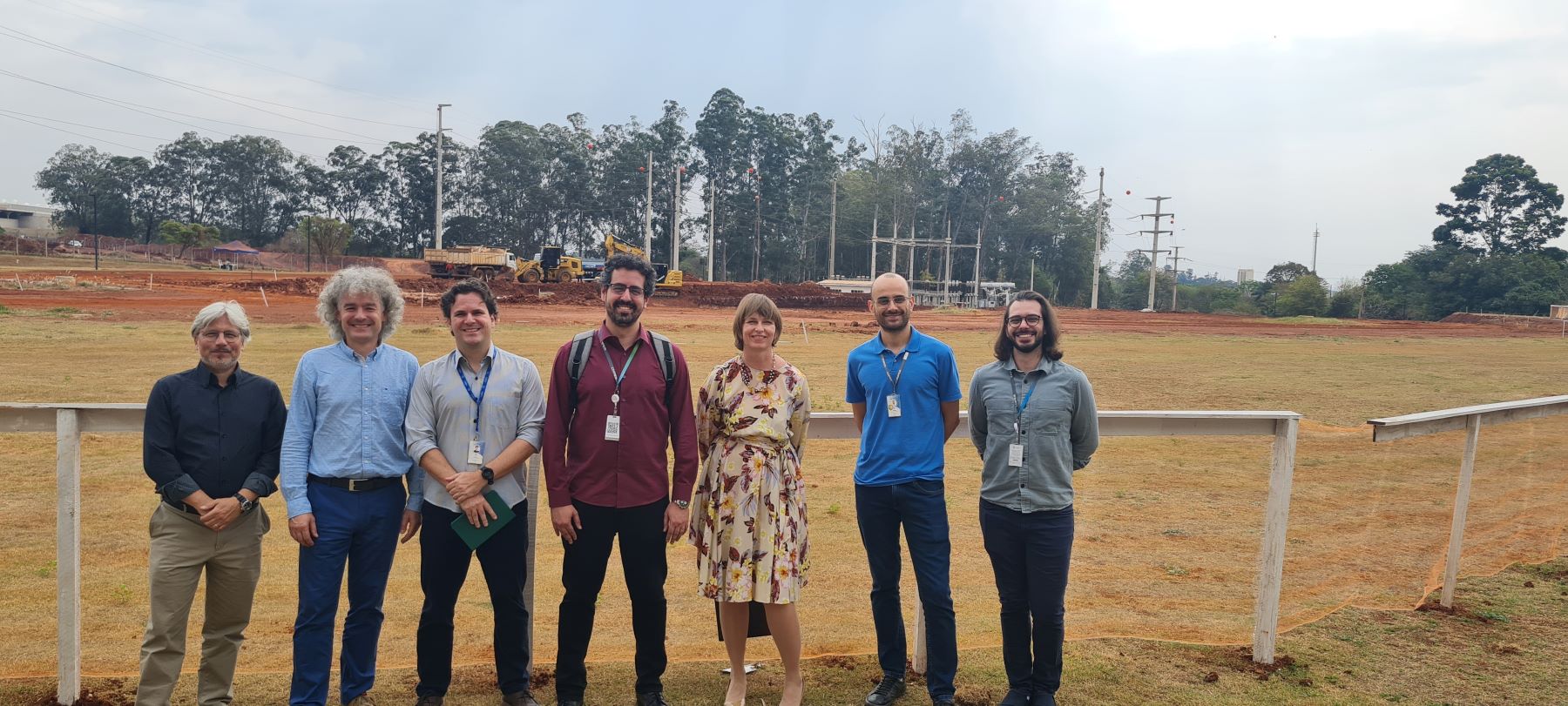 rki_red Legenda: Representantes do Instituto Robert Koch visitam o local das obras do projeto Orion, o futuro complexo de pesquisas avançadas em patógenos no CNPEM (Créditos: Divulgação/CNPEM)